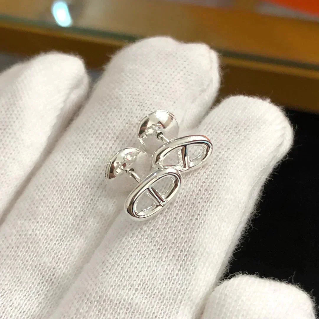 ¡®Glow Jewelry¡¯CHAINE SMALL EARRINGS GOLD AND SILVER