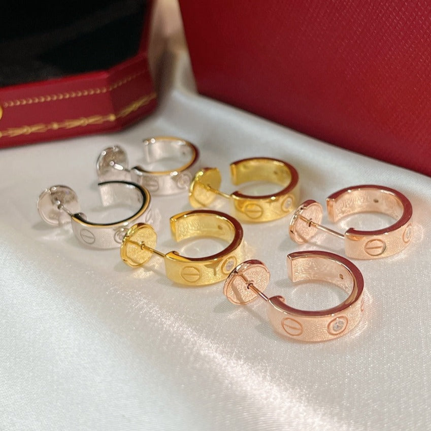 ¡®Glow Jewelry¡¯LOVE EARRINGS 5.7MM 2 DIAMONDS