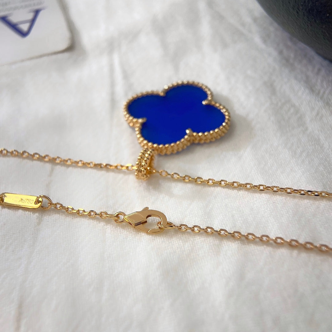 ¡®Glow Jewelry¡¯CLOVER 25MM NECKLACE TURQUOISE ROSE GOLD