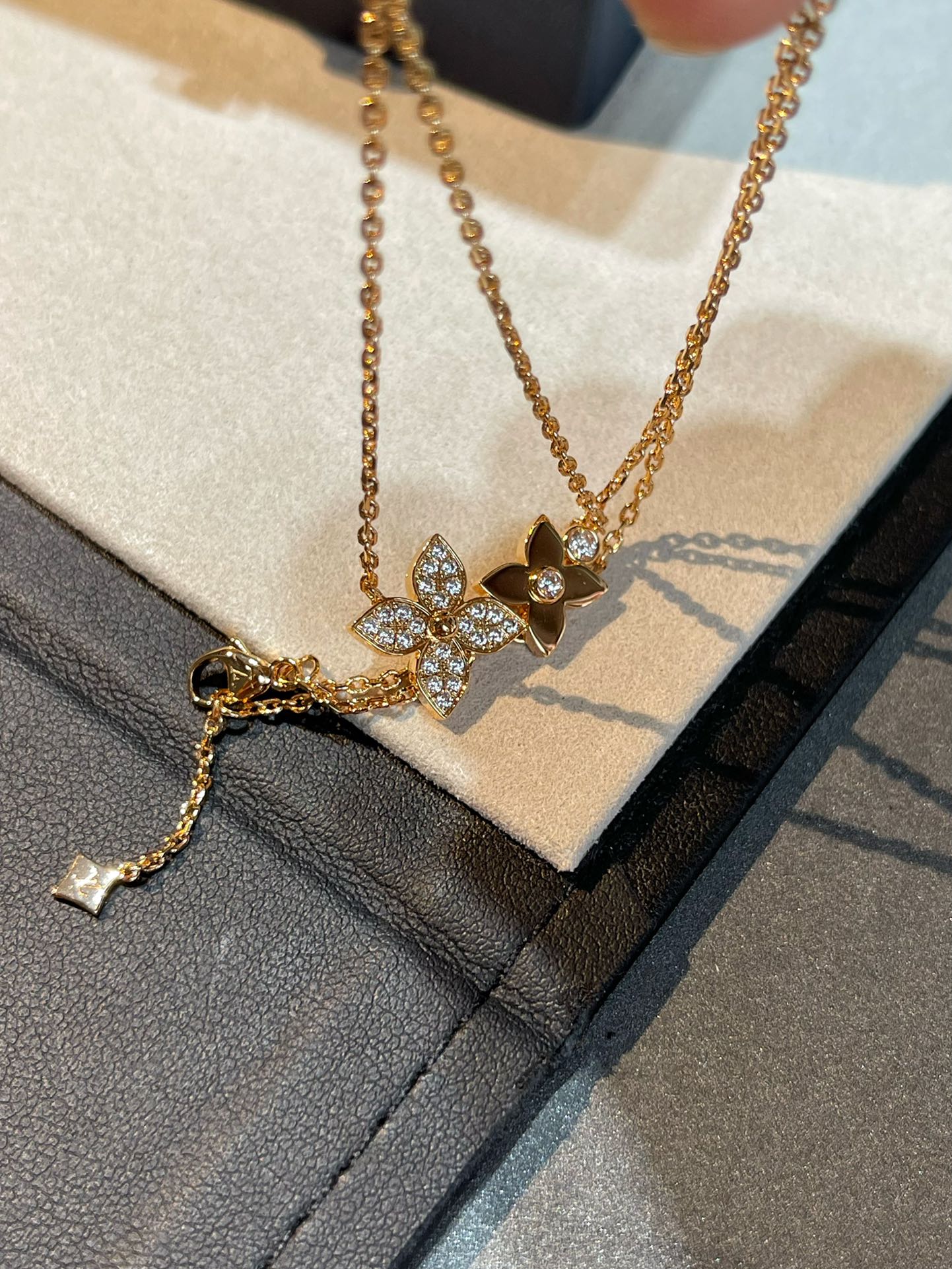 ¡®Glow Jewelry¡¯STAR BLOSSOM NECKLACE PINK GOLD DIAMONDS