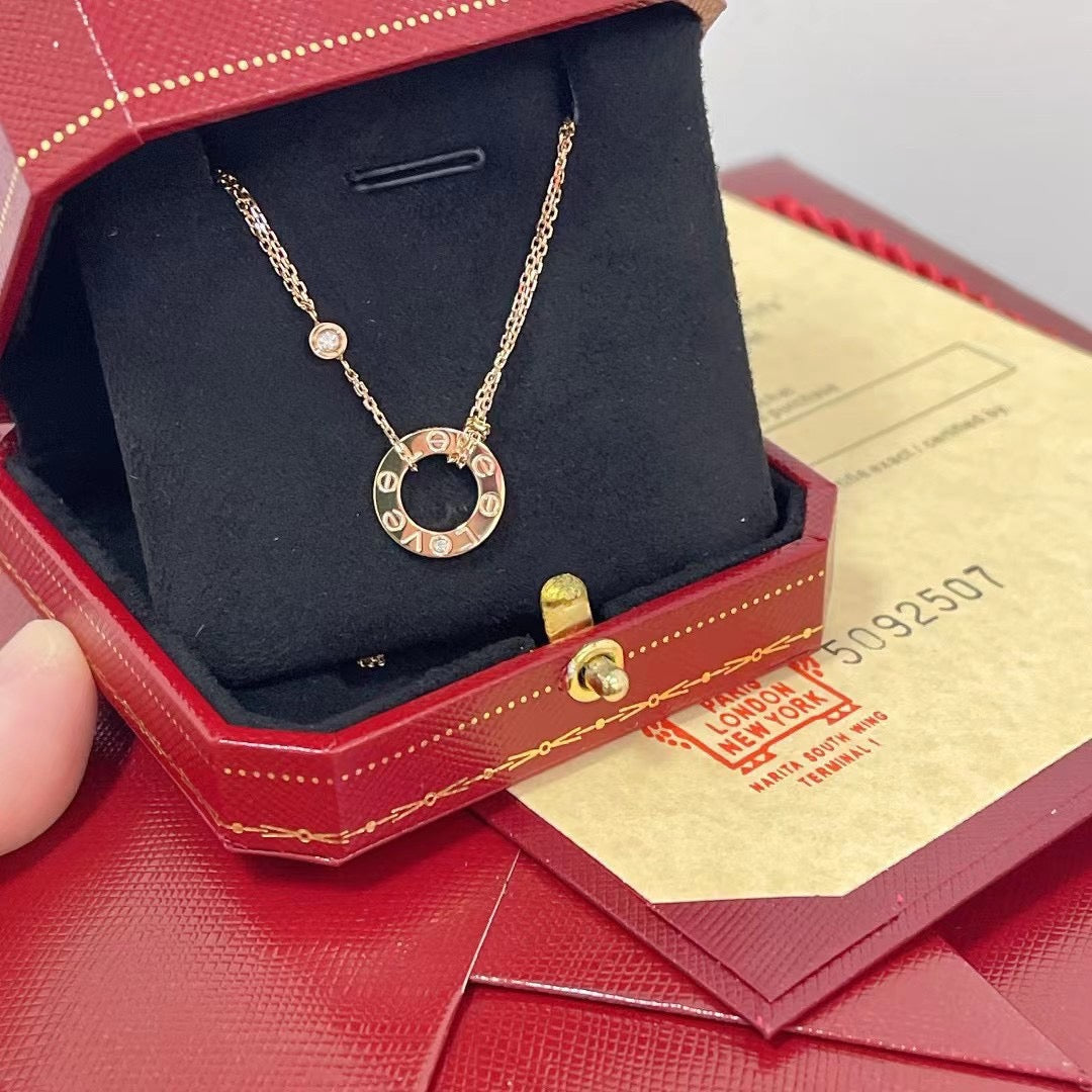¡®Glow Jewelry¡¯LOVE NECKLACE 16MM 2 DIAMONDS