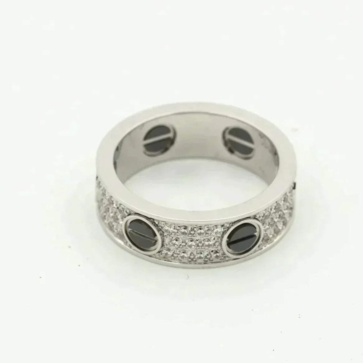 ¡®Glow Jewelry¡¯LOVE RING 5.5MM DIAMONDS PAVED CERAMIC