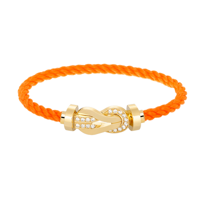 ¡®Glow Jewelry¡¯CHANCE LARGE 8 FIGURE BUCKLE HALF DIAMOND BRACELET GOLD