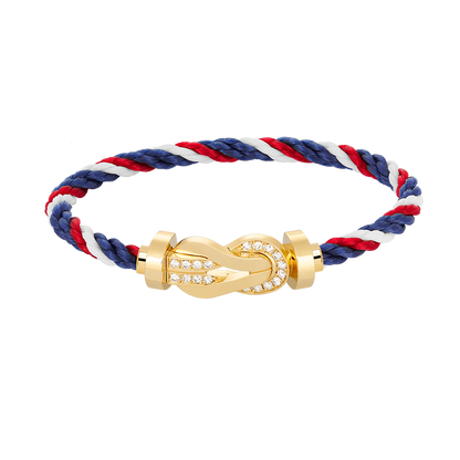 ¡®Glow Jewelry¡¯CHANCE LARGE 8 FIGURE BUCKLE HALF DIAMOND BRACELET GOLD