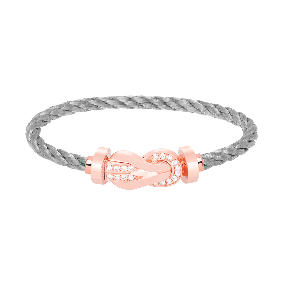 ¡®Glow Jewelry¡¯CHANCE LARGE 8 FIGURE BUCKLE HALF DIAMOND BRACELET ROSE GOLD