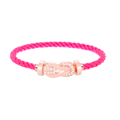 ¡®Glow Jewelry¡¯CHANCE LARGE 8 FIGURE BUCKLE HALF DIAMOND BRACELET ROSE GOLD