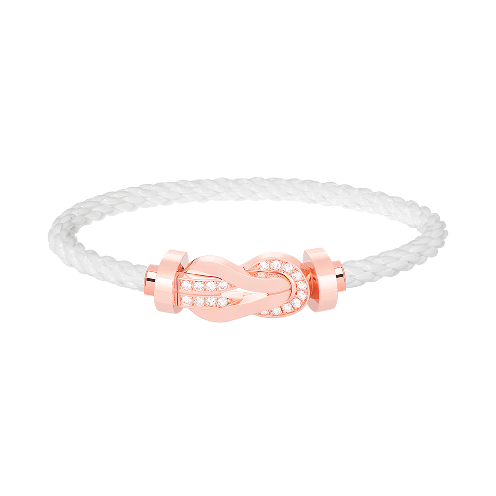 ¡®Glow Jewelry¡¯CHANCE LARGE 8 FIGURE BUCKLE HALF DIAMOND BRACELET ROSE GOLD