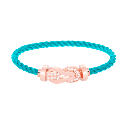 ¡®Glow Jewelry¡¯CHANCE LARGE 8 FIGURE BUCKLE HALF DIAMOND BRACELET ROSE GOLD