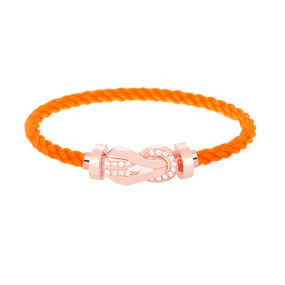 ¡®Glow Jewelry¡¯CHANCE LARGE 8 FIGURE BUCKLE HALF DIAMOND BRACELET ROSE GOLD