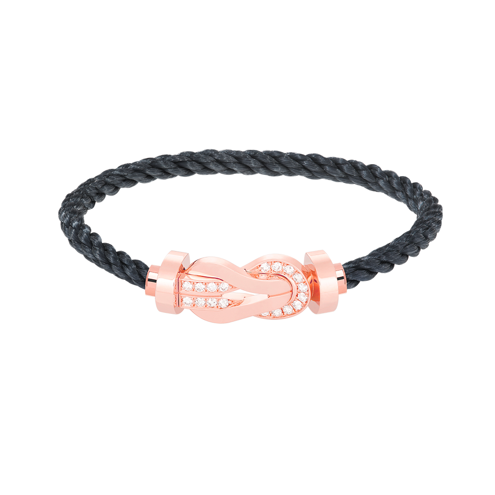 ¡®Glow Jewelry¡¯CHANCE LARGE 8 FIGURE BUCKLE HALF DIAMOND BRACELET ROSE GOLD
