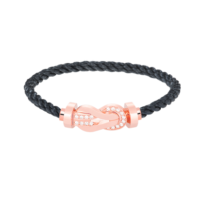¡®Glow Jewelry¡¯CHANCE LARGE 8 FIGURE BUCKLE HALF DIAMOND BRACELET ROSE GOLD