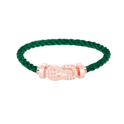 ¡®Glow Jewelry¡¯CHANCE LARGE 8 FIGURE BUCKLE HALF DIAMOND BRACELET ROSE GOLD