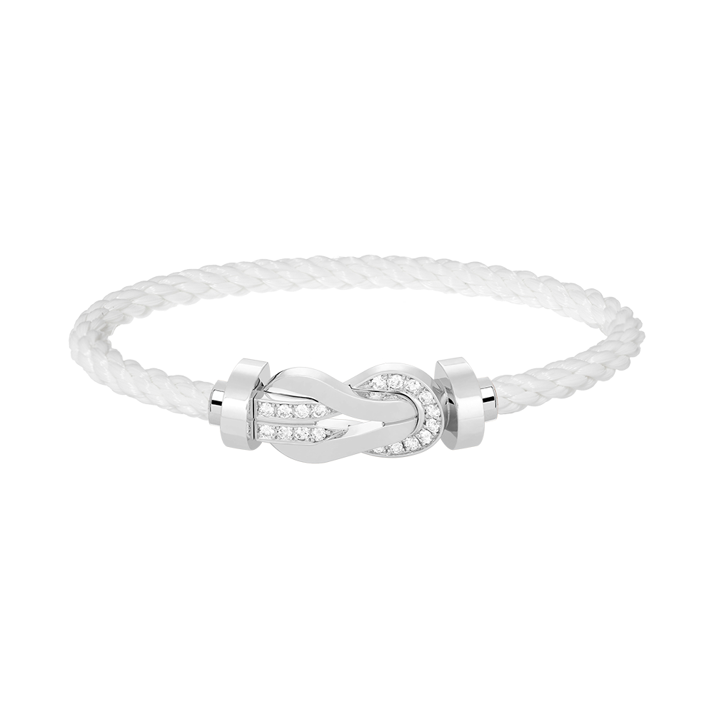 ¡®Glow Jewelry¡¯CHANCE LARGE 8 FIGURE BUCKLE HALF DIAMOND BRACELET SILVER