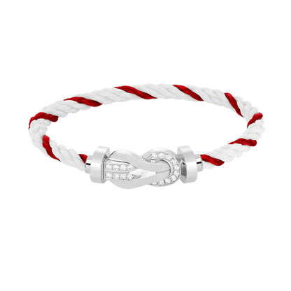 ¡®Glow Jewelry¡¯CHANCE LARGE 8 FIGURE BUCKLE HALF DIAMOND BRACELET SILVER