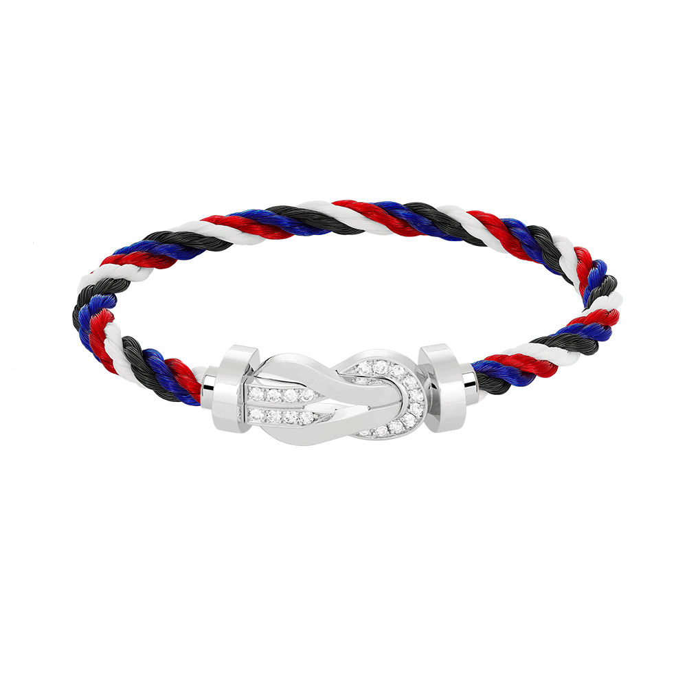 ¡®Glow Jewelry¡¯CHANCE LARGE 8 FIGURE BUCKLE HALF DIAMOND BRACELET SILVER