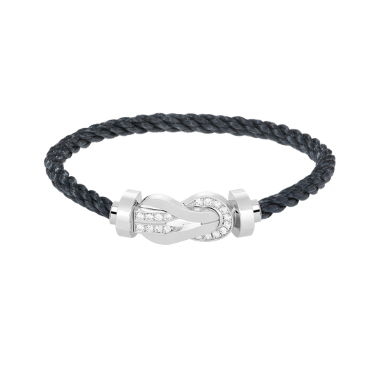 ¡®Glow Jewelry¡¯CHANCE LARGE 8 FIGURE BUCKLE HALF DIAMOND BRACELET SILVER