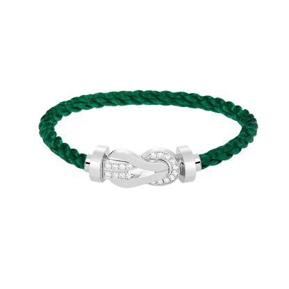 ¡®Glow Jewelry¡¯CHANCE LARGE 8 FIGURE BUCKLE HALF DIAMOND BRACELET SILVER