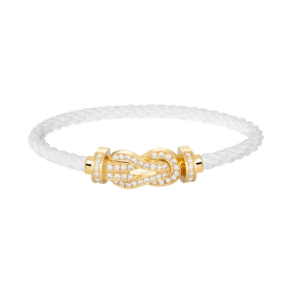 ¡®Glow Jewelry¡¯CHANCE LARGE 8 FIGURE BUCKLE FULLDIAMOND BRACELET GOLD