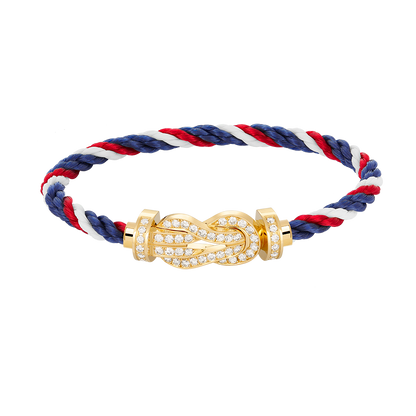 [Glow Jewelry]CHANCE LARGE 8 FIGURE BUCKLE FULLDIAMOND BRACELET GOLD
