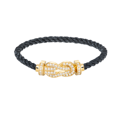 [Glow Jewelry]CHANCE LARGE 8 FIGURE BUCKLE FULLDIAMOND BRACELET GOLD