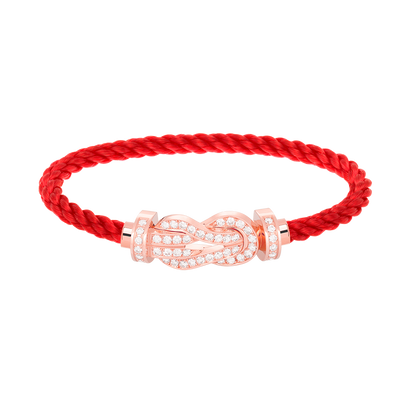 ¡®Glow Jewelry¡¯CHANCE LARGE 8 FIGURE BUCKLE FULL DIAMOND BRACELET ROSE GOLD