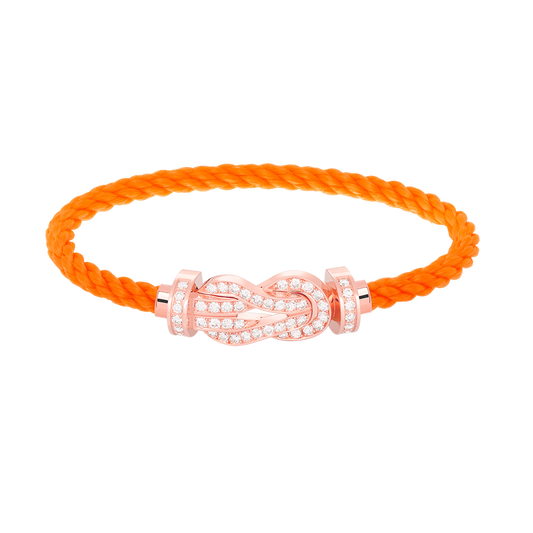 ¡®Glow Jewelry¡¯CHANCE LARGE 8 FIGURE BUCKLE FULL DIAMOND BRACELET ROSE GOLD