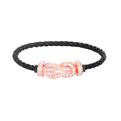 ¡®Glow Jewelry¡¯CHANCE LARGE 8 FIGURE BUCKLE FULL DIAMOND BRACELET ROSE GOLD