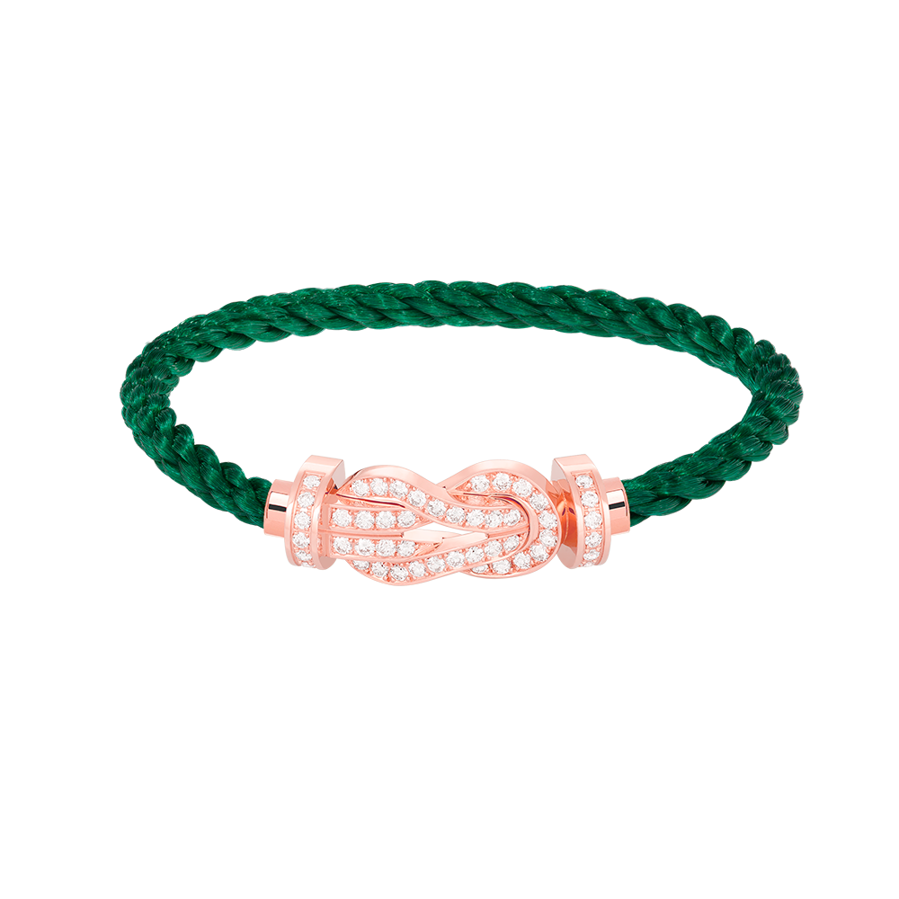 ¡®Glow Jewelry¡¯CHANCE LARGE 8 FIGURE BUCKLE FULL DIAMOND BRACELET ROSE GOLD