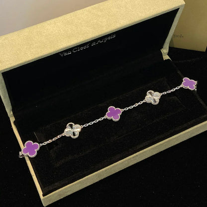 [Glow Jewelry]New  CLOVER 5 MOTIF VIOLET BRACELET COLLECTION