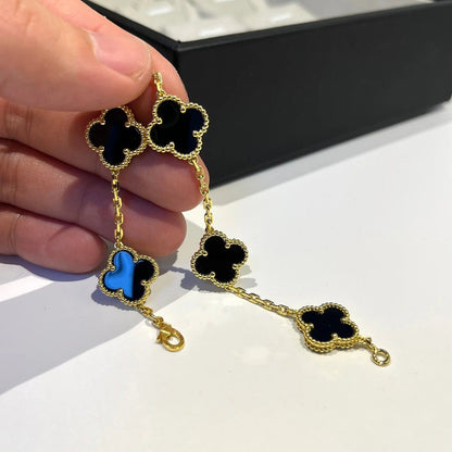[Glow Jewelry]New CLOVER 5 MOTIF ONYXS BRACELET COLLECTION