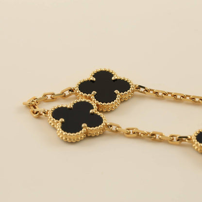 [Glow Jewelry]New CLOVER 5 MOTIF ONYXS BRACELET COLLECTION