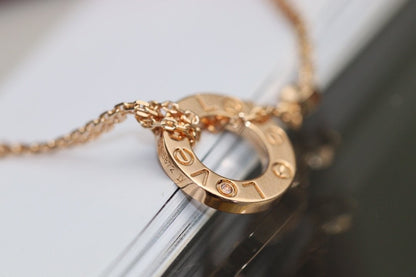 ¡®Glow Jewelry¡¯LOVE NECKLACE ADJUSTABLE ROSE GOLD 2 DIAMOND