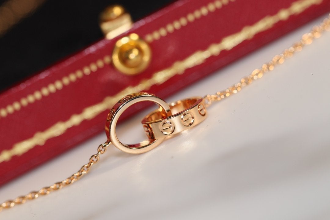[Glow Jewelry]LOVE NECKLACE PINK GOLD AND SILVER