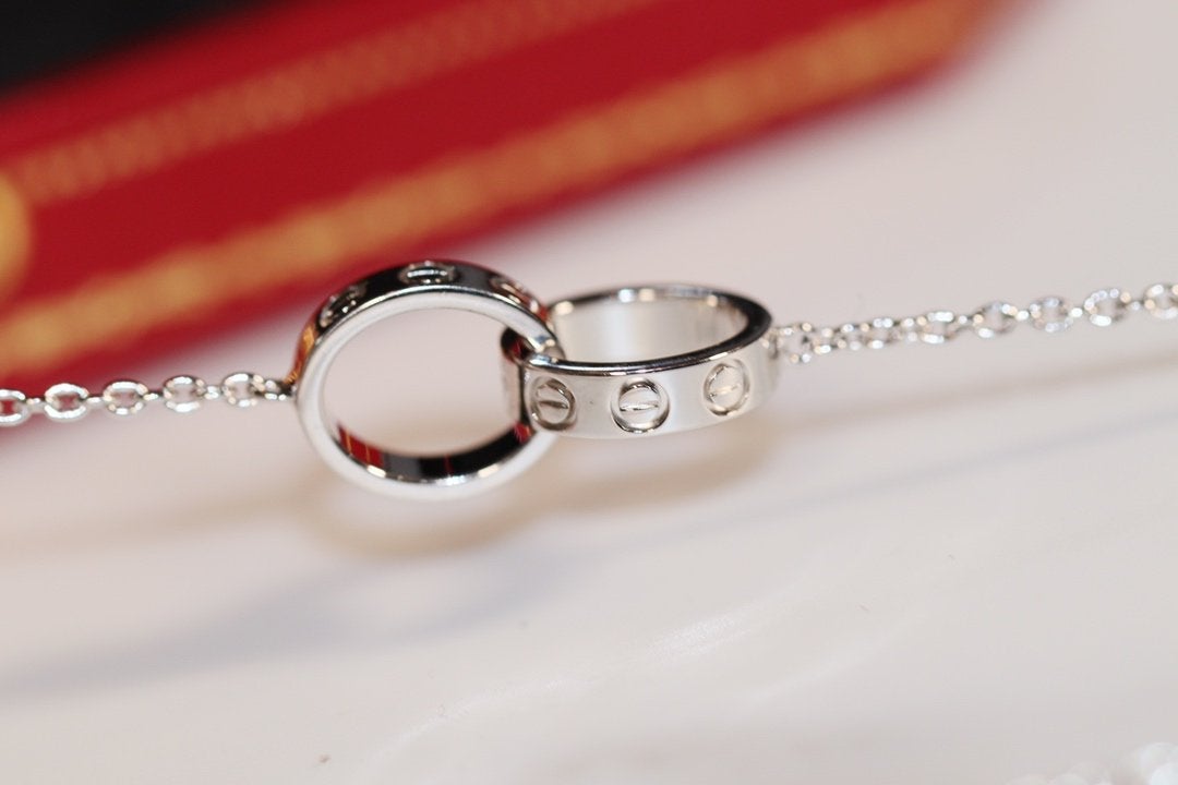 [Glow Jewelry]LOVE NECKLACE PINK GOLD AND SILVER