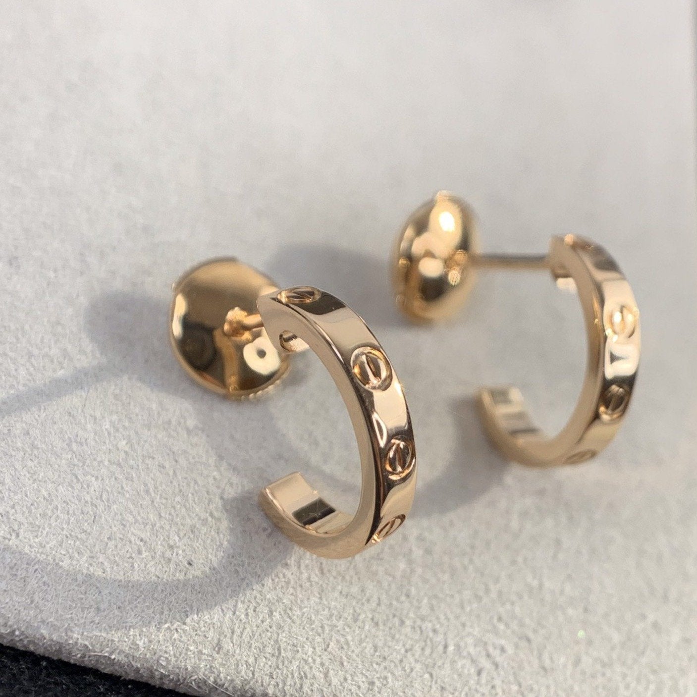¡®Glow Jewelry¡¯LOVE EARRINGS 2.65MM PINK GOLD