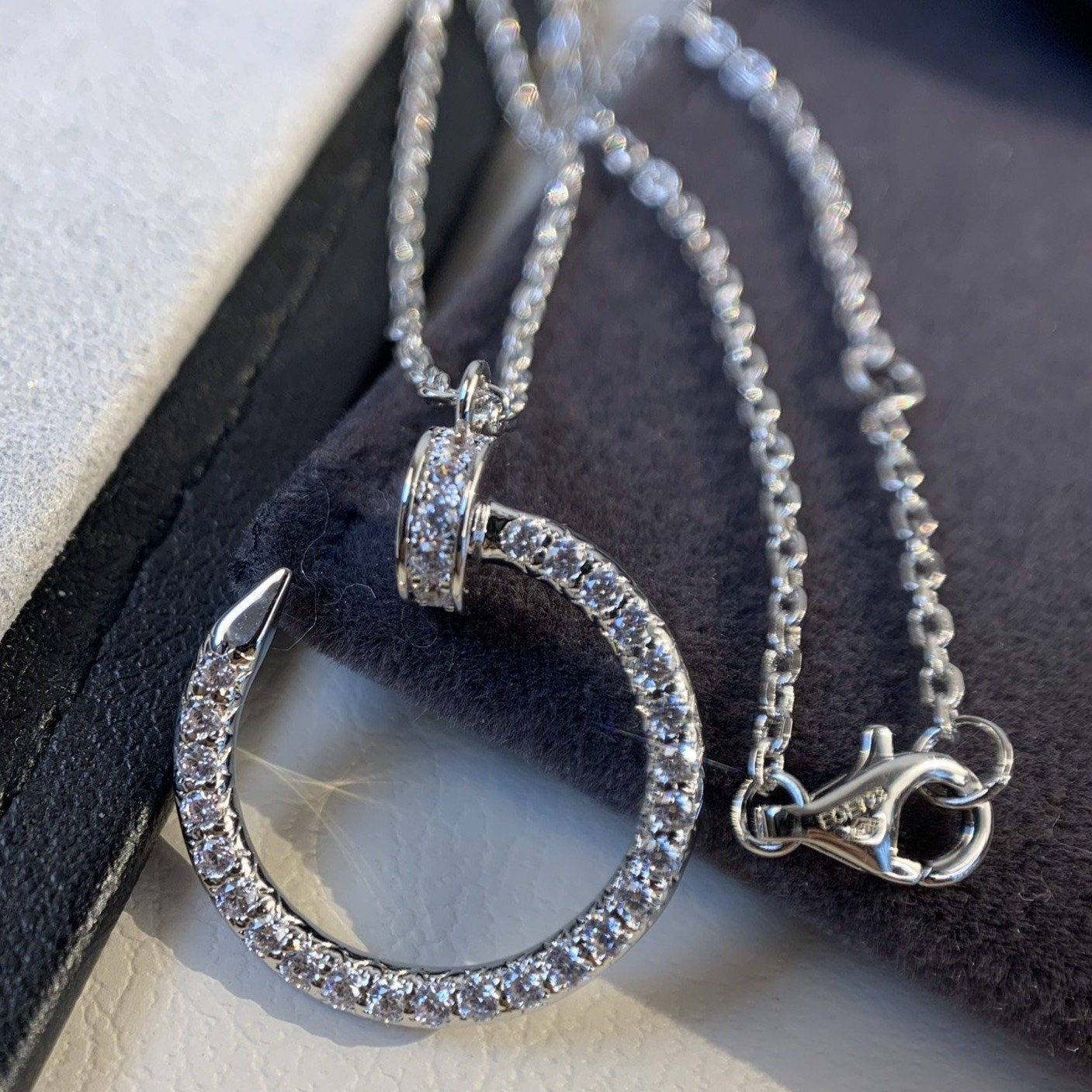 [Glow Jewelry]JUSTE NECKLACE SILVER DIAMONDS