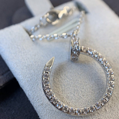 [Glow Jewelry]JUSTE NECKLACE SILVER DIAMONDS