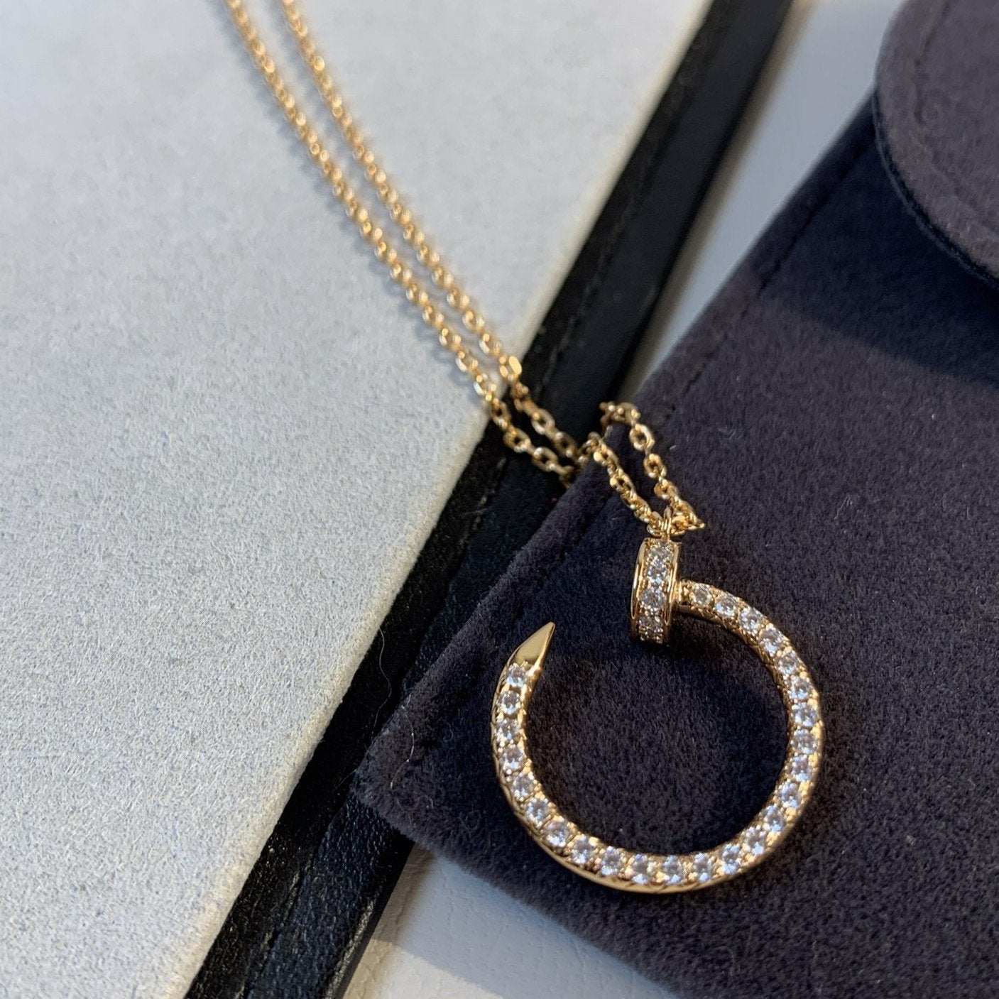 ¡®Glow Jewelry¡¯JUSTE NECKLACE PINK GOLD DIAMONDS