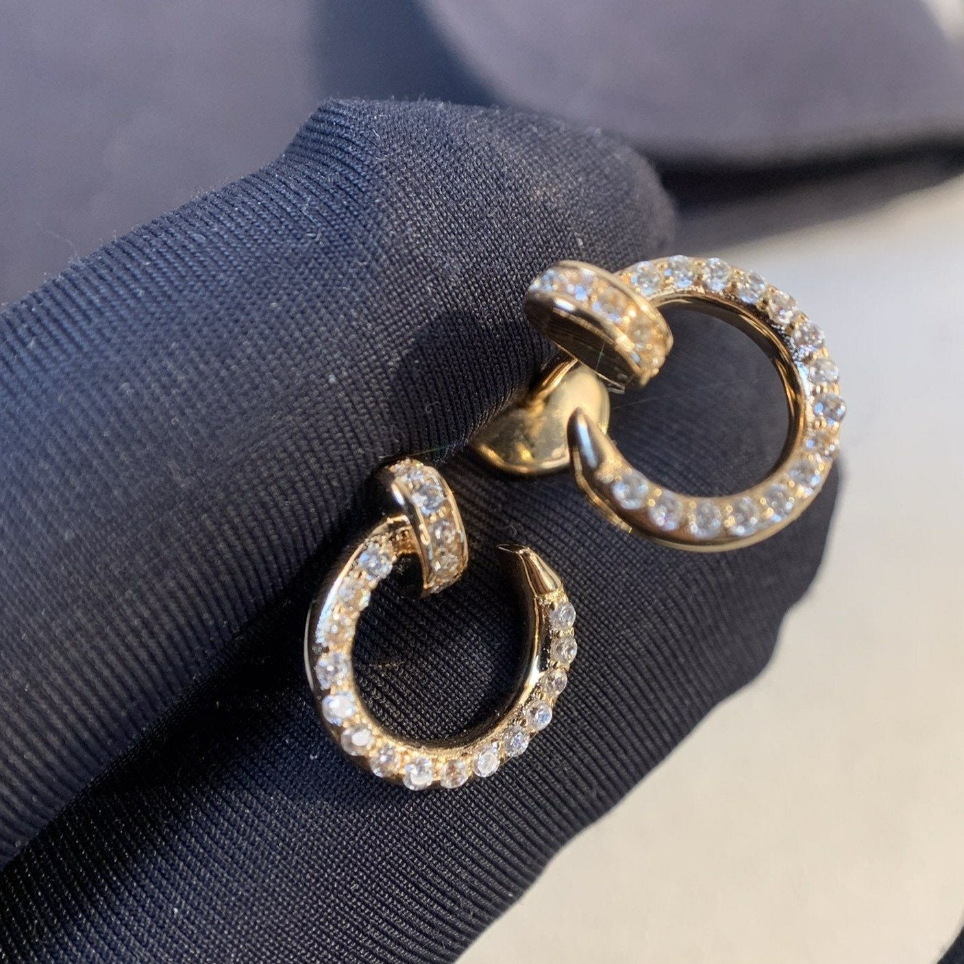¡®Glow Jewelry¡¯JUSTE EARRINGS GOLD DIAMONDS