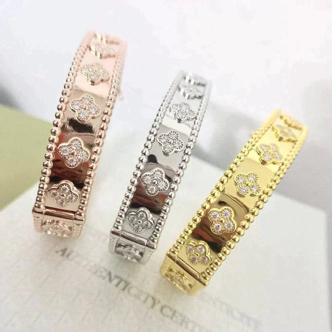 [Glow Jewelry]CLOVER BRACELET 8MM DIAMONDS
