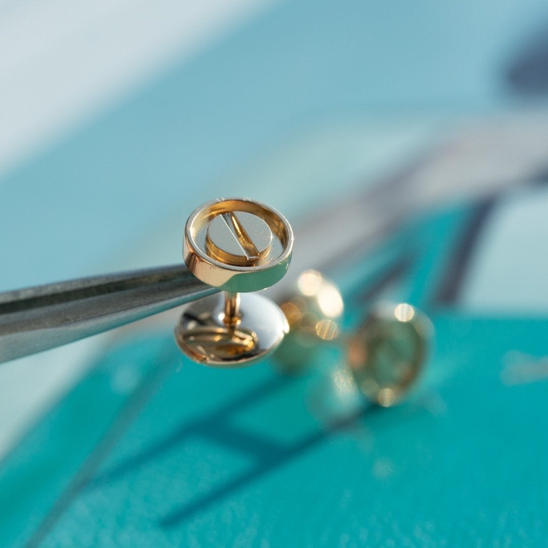 ¡®Glow Jewelry¡¯LOVE EARRINGS PINK GOLD 10MM