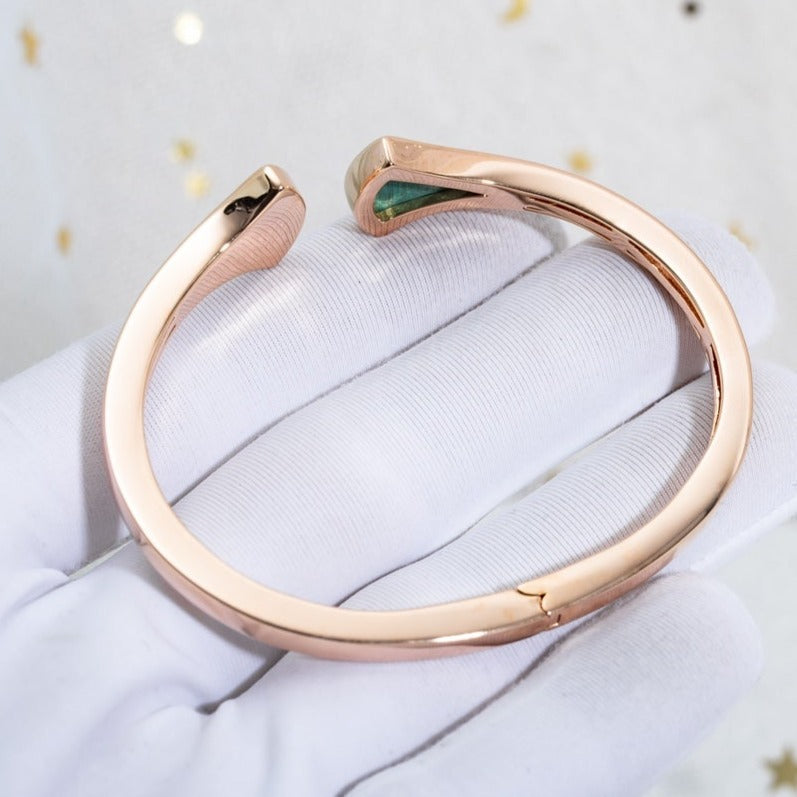 [Glow Jewelry]DREAM BRACELET OPEN MALACHITE PINK GOLD