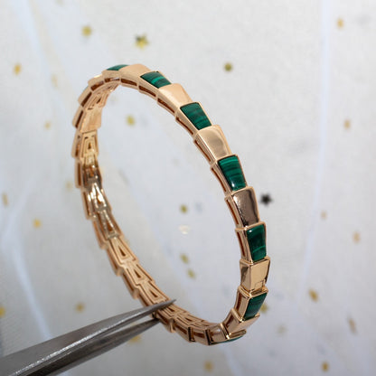[Glow Jewelry]SERPENTI BRACELET PINK GOLD MALACHITE