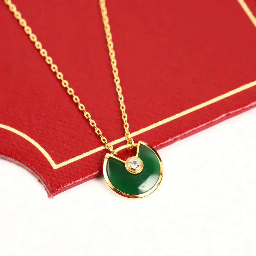 ¡®Glow Jewelry¡¯AMULETTE GOLD MALACHITE NECKLACE