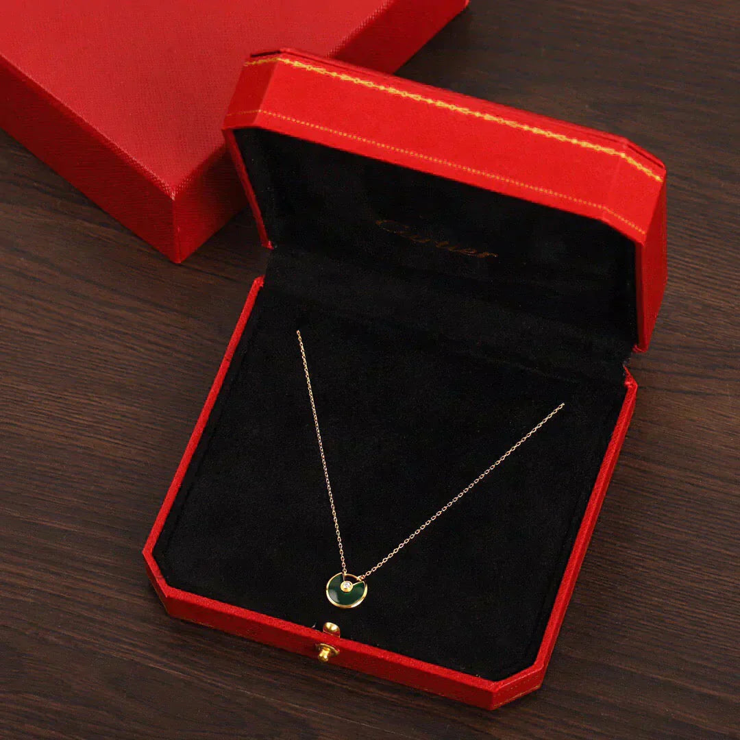 ¡®Glow Jewelry¡¯AMULETTE GOLD MALACHITE NECKLACE