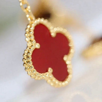 ¡®Glow Jewelry¡¯CLOVER  2 MOTIF  TIGER EYE CARNELIAN EARRINGS