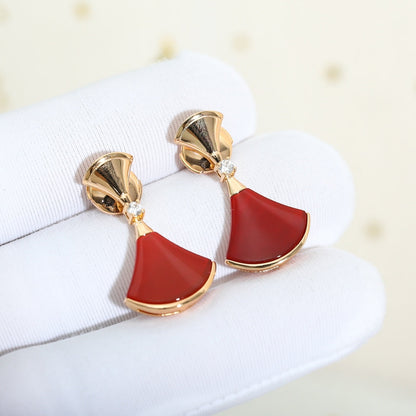 [Glow Jewelry]DREAM Carnelian PINK GOLD EARRINGS