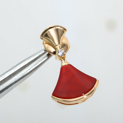 [Glow Jewelry]DREAM Carnelian PINK GOLD EARRINGS