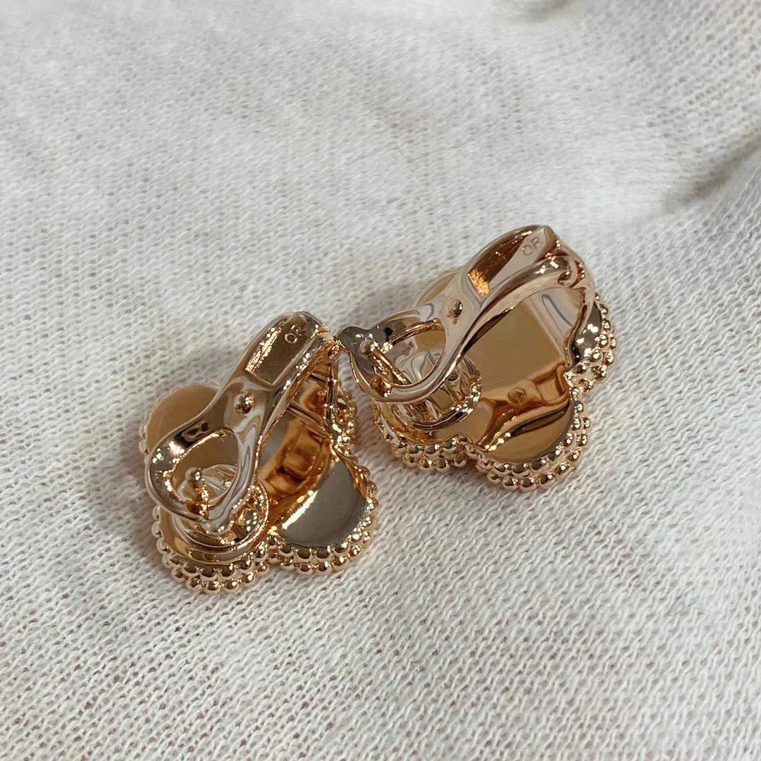 ¡®Glow Jewelry¡¯CLOVER MEDIUM 1 MOTIFS CARNELIAN  DIAMOND earrings