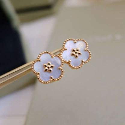 ¡®Glow Jewelry¡¯LUCKY PINK GOLD WHITE MOP EARRINGS